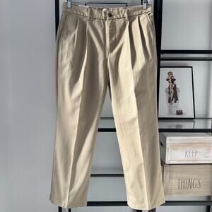 St John’s Bay Tan Classic Fit Pleat Front Easy Care Straight Leg Men’s 34 x 29